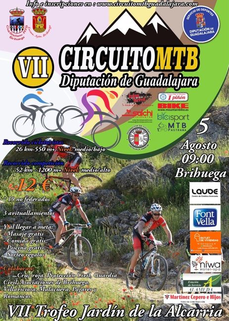 El domingo 5, VII Trofeo Jardín de la Alcarria, quinta prueba del Circuito MTB Diputación de Guadalajara