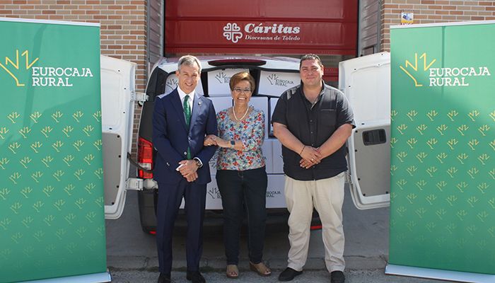 Eurocaja Rural dona a Cáritas Toledo 1.500 kilos de alimentos de su ‘Desafío’