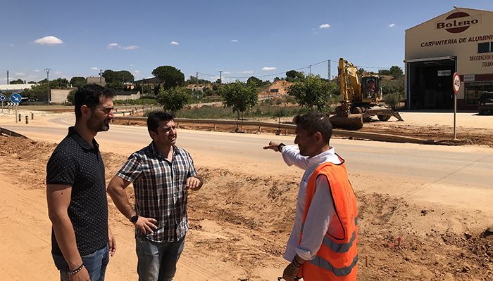 La Junta acomete las obras necesarias para solucionar los problemas de inundaciones que sufre la rotonda de acceso a Quintanar del Rey