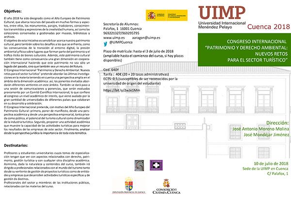 La sede de la UIMP en Cuenca celebra el Congreso Internacional Patrimonio y Derecho Ambiental 3 La sede de la UIMP en Cuenca celebra el Congreso Internacional Patrimonio y Derecho Ambiental