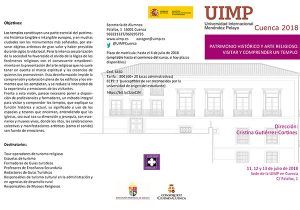 Sabes cómo visitar y comprender un templo En la sede de la UIMP en Cuenca te explican cómo