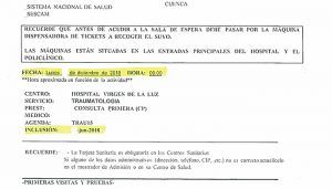 Varios pacientes conquenses tienen que esperar 6 meses para ser atendidos en primera consulta en Traumatología en el Hospital Virgen de la Luz