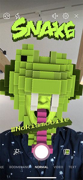 El clásico Snake de Nokia ha vuelto y esta vez en Facebook Camera