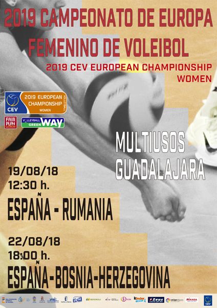 El Palacio Multiusos, acoge dos de los partidos clasificatorios para el Campeonato de Europa Femenino de Voleibol 2019