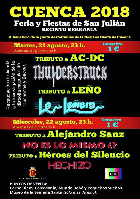 El tributo a AC-DC y a Leño y la representación de la obra de teatro ‘Jueves Lardero’ para este martes de feria en Cuenca 3 El tributo a AC-DC y a Leño y la representación de la obra de teatro ‘Jueves Lardero’ para este martes de feria en Cuenca