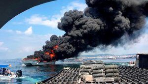 Fallece el vecino de Guadalajara herido en el incendio del catamarán de O Grove