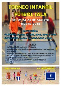 Huete acogerá entre el 21 y el 24 de agosto el Torneo Infantil de Fútbol-Sala