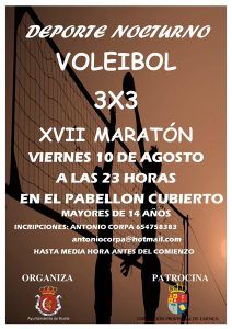 Huete celebrará su XVII Maratón de Voleibol 3×3 el viernes 10 de agosto