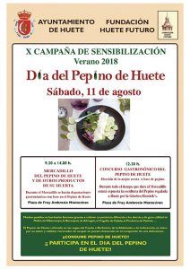 Huete volverá a homenajear a su producto estrella, el pepino, el próximo 11 de agosto
