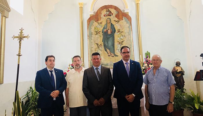 La Diputación entrega a Yémeda restaurada la ‘Asunción de la Virgen’, una pintura del siglo XVI