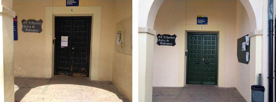 El Ayuntamiento de Cuenca realiza numerosas obras de reparación en el Colegio El Carmen a través de un taller de empleo