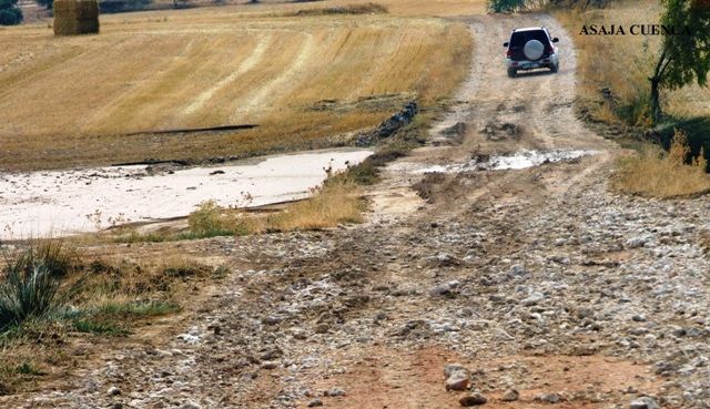 ASAJA Cuenca alerta del estado en el que han quedado los caminos en Villalba del Rey y solicita la actuación urgente de las Administraciones