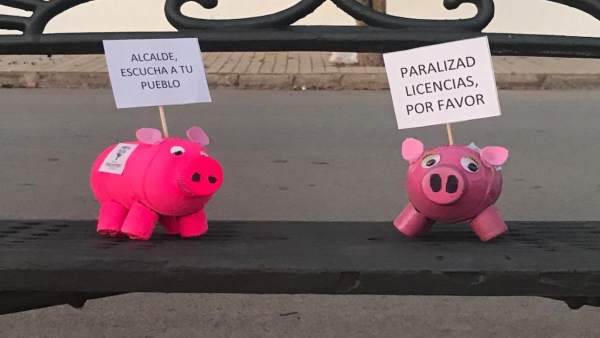 Colocan casi 2.000 cerditos en Mota del Cuervo en contra de las macrogranjas