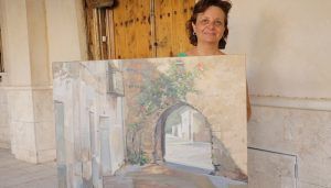 Cristina Pollesel gana el concurso de pintura rápida de Almonacid de Zorita