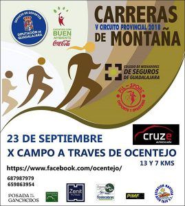 El domingo 23 de septiembre, V Campo a través de Ocentejo,  cuarta carrera del Circuito de Montaña que organiza la Diputación de Guadalajara