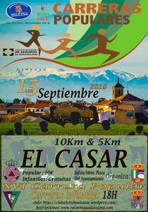El sábado se celebra la XVI Carrera Popular El Casar,  sexta prueba del Circuito Diputación de Guadalajara