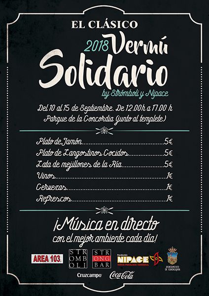 Fundación Nipace y Strómboli organizan el V Vermú Solidario de las Ferias de Guadalajara