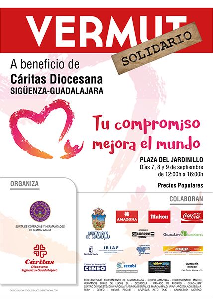 La Junta de Cofradías de la Semana Santa de Guadalajara y Cáritas organizan un Vermut Solidario