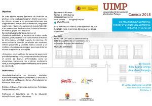 UIMP Cuenca se convierte en foro de debate sobre los últimos avances y controversias en temas de nutrición