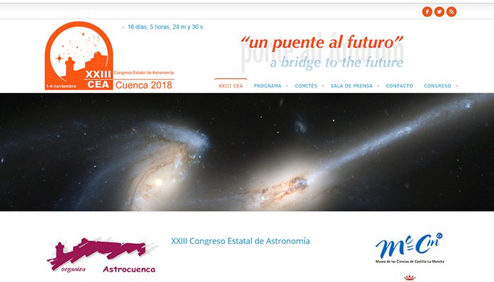 Cerrado el plazo de inscripción para participar en el XXIII Congreso Estatal de Astronomía que se celebra en Cuenca del 1 al 4 de noviembre
