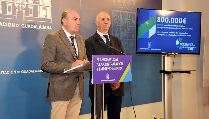Diputación de Guadalajara pone en marcha un Plan de Apoyo a la Contratación y Emprendimiento con 800.000 euros para el fomento del empleo