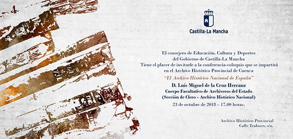 El Archivo Histórico Nacional de España, a cargo de Luis Miguel de la Cruz Herranz, llega al ciclo de conferencias del Archivo de Cuenca
