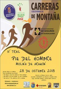 El domingo 28 de octubre, III Trail Pie del Hombre en Molina, penúltima prueba del Circuito que organiza la Diputación de Guadalajara