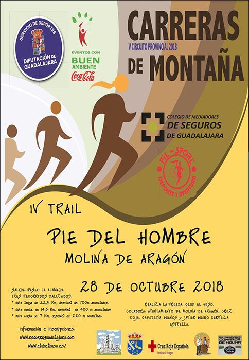 El domingo 28 de octubre, III Trail Pie del Hombre en Molina, penúltima prueba del Circuito que organiza la Diputación de Guadalajara 3 El domingo 28 de octubre, III Trail Pie del Hombre en Molina, penúltima prueba del Circuito que organiza la Diputación de Guadalajara