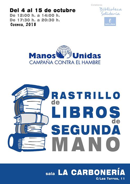 Manos Unidas inicia en Cuenca la quinta edición de su rastrillo de libros de segunda mano