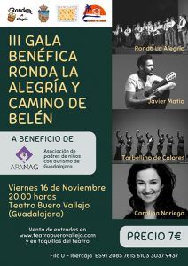 Aún quedan plazas dispibles para poder asistir a la II Gala Benéfica Ronda La Alegría y Camino de Belén