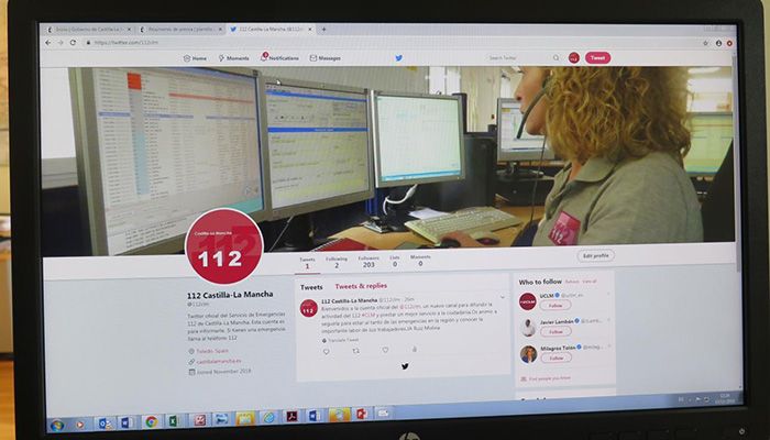 El 1-1-2 de Castilla-La Mancha empieza su andadura en Twitter para situar a las emergencias en una posición moderna y acorde a la sociedad actual
