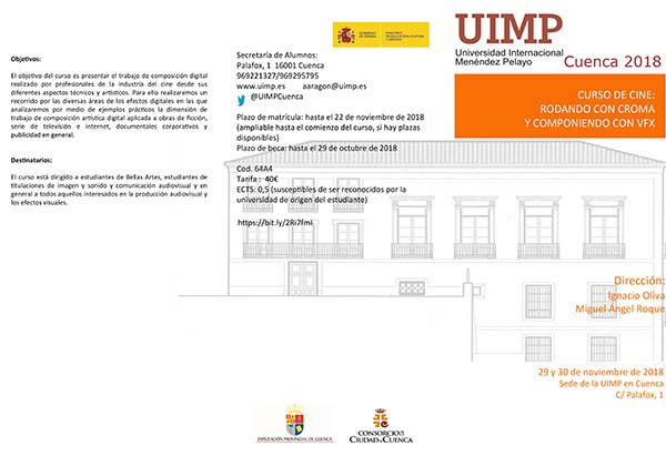 El cine se hace hueco en UIMP Cuenca con el curso ‘Rodando con croma y componiendo con VFX’