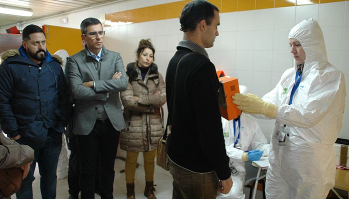 El subdelegado del Gobierno supervisa un ejercicio de activación de la ECD de Brihuega para comprobar su correcto funcionamiento