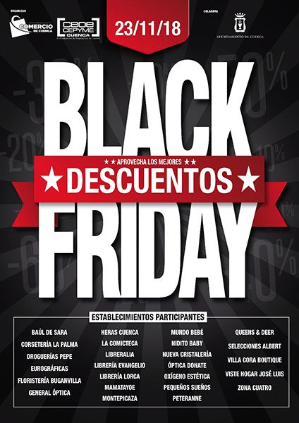 La Asociación de Comercio de Cuenca se suma un año más al Black Friday con importantes descuentos