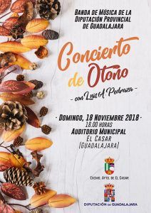 La Banda de la Diputación de Guadalajara ofrecerá un "Concierto de Otoño" el domingo 18 en El Casar 2 La Banda de la Diputación de Guadalajara ofrecerá un Concierto de Otoño el domingo 18 en El Casar
