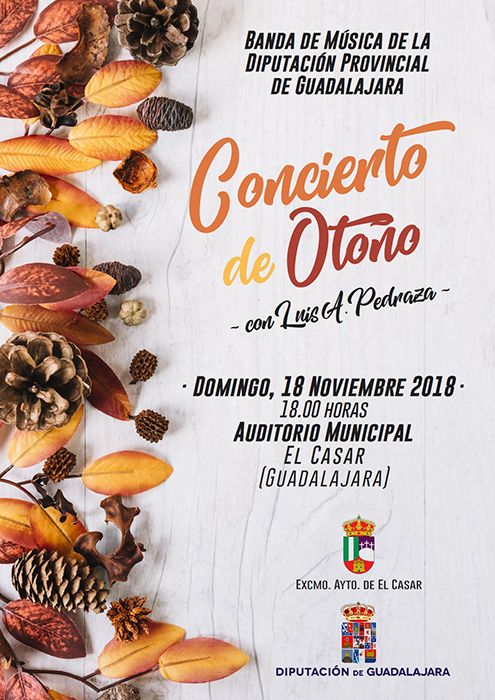 La Banda de la Diputación de Guadalajara ofrecerá un Concierto de Otoño el domingo 18 en El Casar