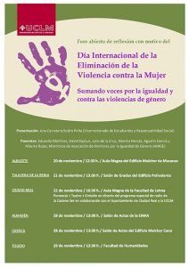 La UCLM celebra del 20 al 29 de noviembre un foro de reflexión sobre la violencia contra la mujer