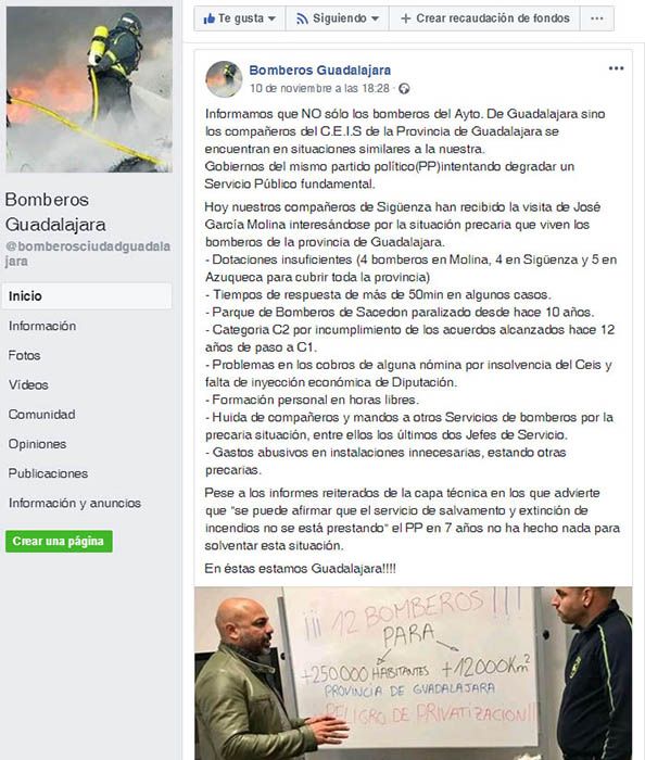 Los bomberos del CEIS reclaman la construcción del Parque de Sacedón, paralizado desde hace diez años 3 Los bomberos del CEIS reclaman la construcción del Parque de Sacedón, paralizado desde hace diez años
