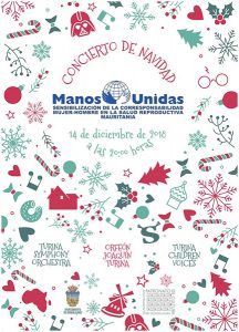 Concierto benéfico de "Manos Unidas" el viernes, 14 de diciembre, en el Buero Vallejo 2 cartel concierto manos unidas