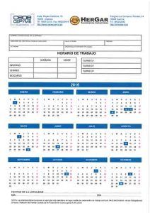 CEOE-Cepyme Cuenca envía a sus empresas el calendario laboral de 2019 en la provincia