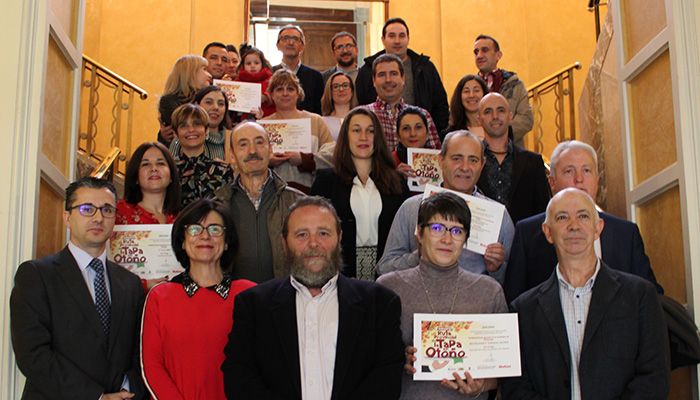 Entregados los precios del concurso de la Ruta de la Tapa en otoño 2018 d la Federación Provincial de Turismo de Guadalajara