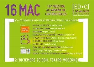 Festival de cortometrajes el jueves, 21 de diciembre, en el Moderno