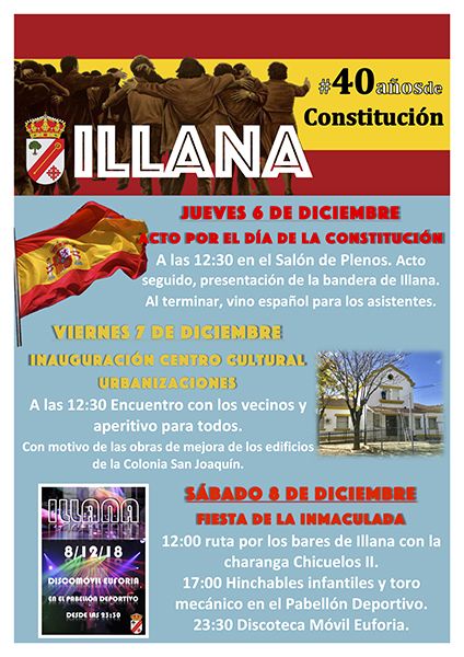 Illana se prepara para un intenso puente de la Constitución