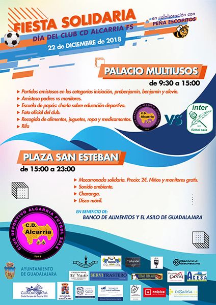 La Asociación Cultural Escopitos de Guadalajara organiza una recogida de alimentos