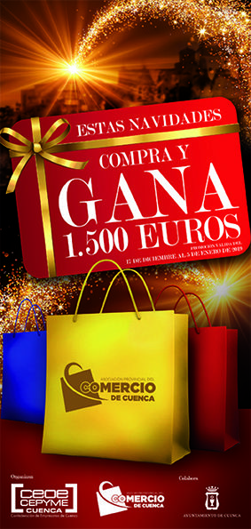 La Asociación de Comercio de Cuenca premiará con 1500 euros al ganador de su campaña compra y gana