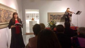 La exposición de Pedro Mercedes llega a su recta final con el recital  de Amparo Ruiz Luján y Marina Catalá Quintas