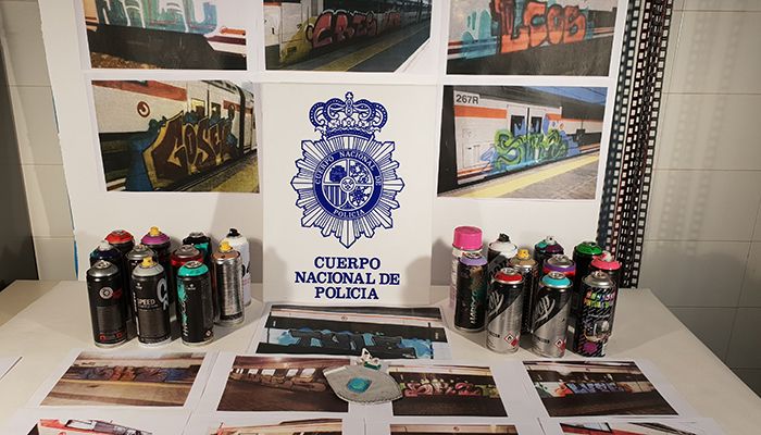 La Policía Nacional detiene a 9 grafiteros en Guadalajara por daños valorados en más de 40.000 euros