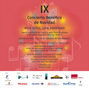 La V. H. de la Soledad de San Agustín celebra el día 19 su IX Concierto Benéfico de Navidad “Un niño, una sonrisa”