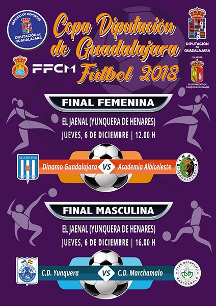 Yunquera acogerá este jueves la final de la Copa Diputación de Guadalajara de Fútbol
