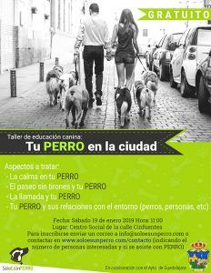El sábado, 19 de enero, nuevo taller de educación canina en Guadalajara